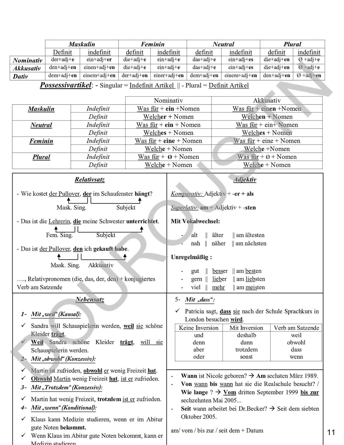 Allemand résumés, esaais, méthodologie , langue et épreuves BAC corrigées - Toutes les sections (noir)
