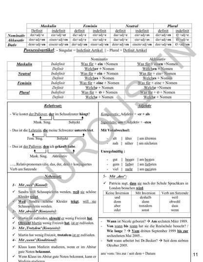 Allemand résumés, esaais, méthodologie , langue et épreuves BAC corrigées - Toutes les sections (noir)