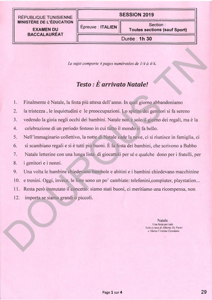 italien résumés, esaais, méthodologie , langue et épreuves BAC corrigées - Toutes les sections (noir)