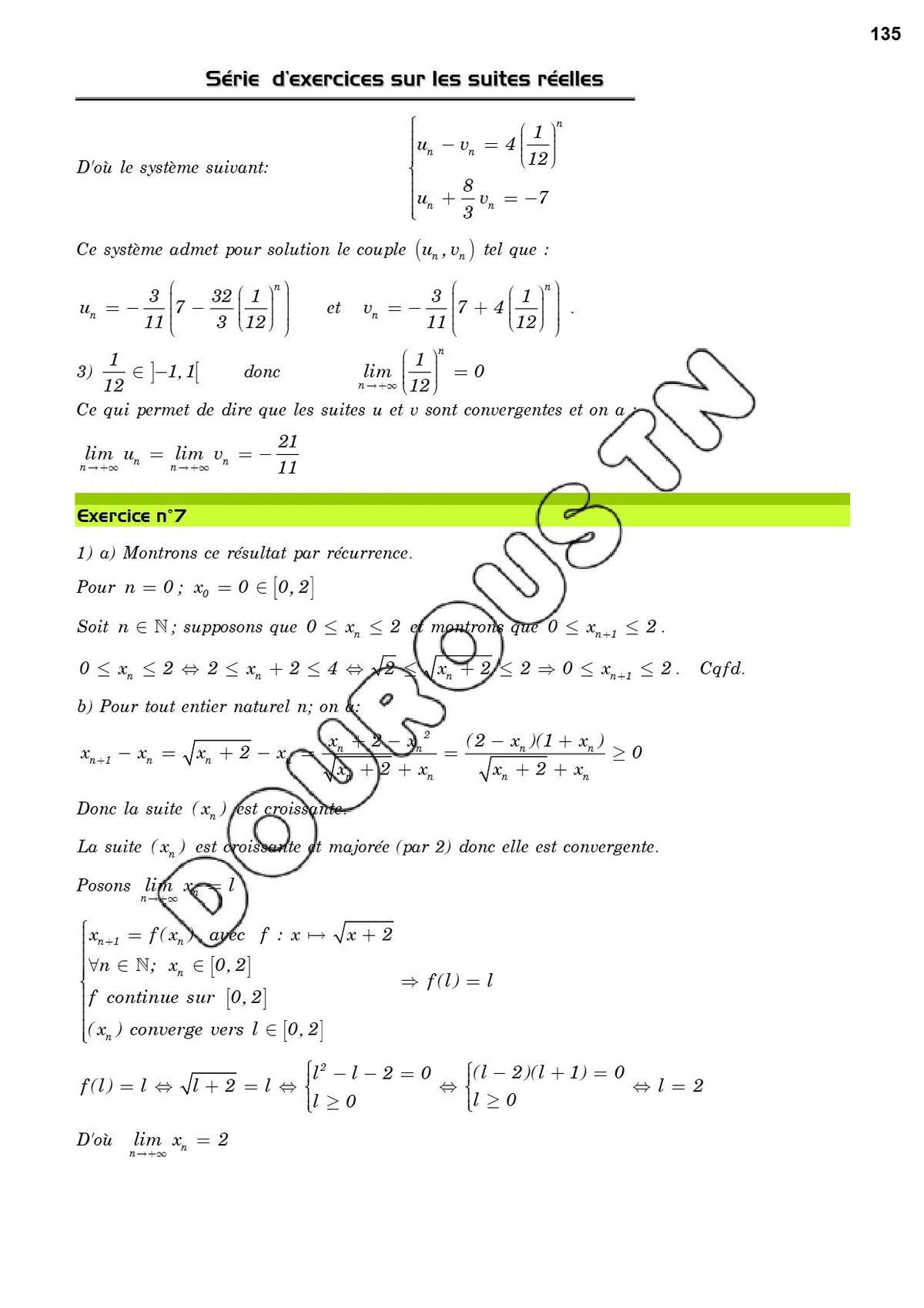 Math cours, résumés et exercices corrigés Tome 1- BAC Sciences