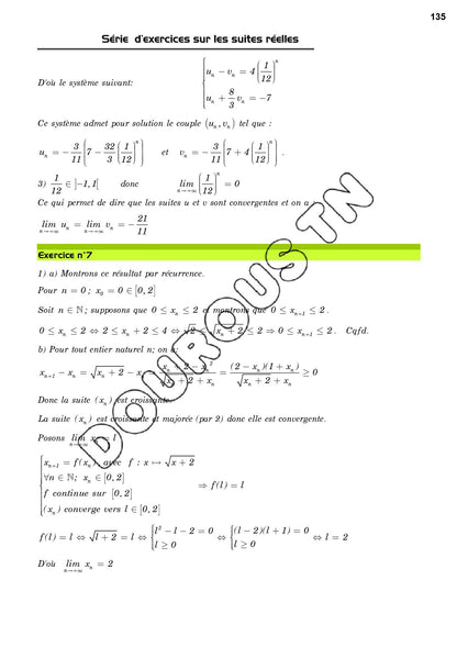 Math cours, résumés et exercices corrigés Tome 1- BAC Sciences