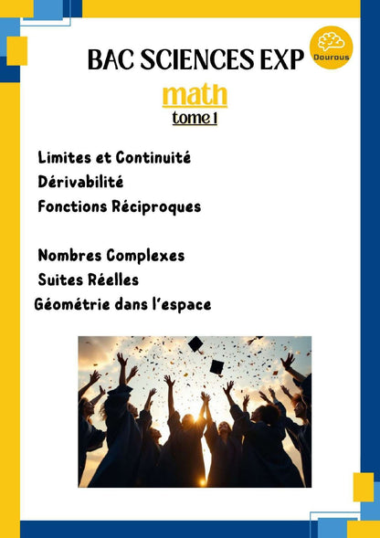 Math cours, résumés et exercices corrigés Tome 1- BAC Sciences