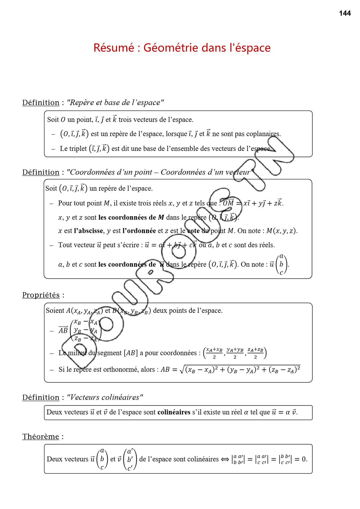 Math cours, résumés et exercices corrigés Tome 1- BAC Sciences