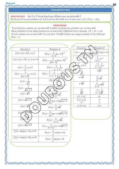 Cours de mathématiques, curriculum vitae et exercices corrigés Tome 2 en couleur - BAC Sciences