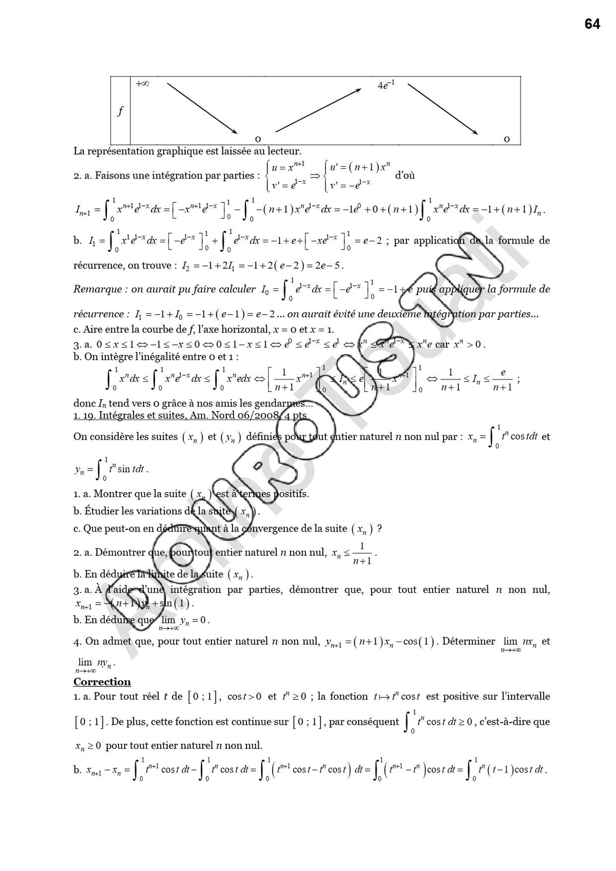 Cours de mathématiques, curriculum vitae et exercices corrigés Tome 2 en couleur - BAC Sciences