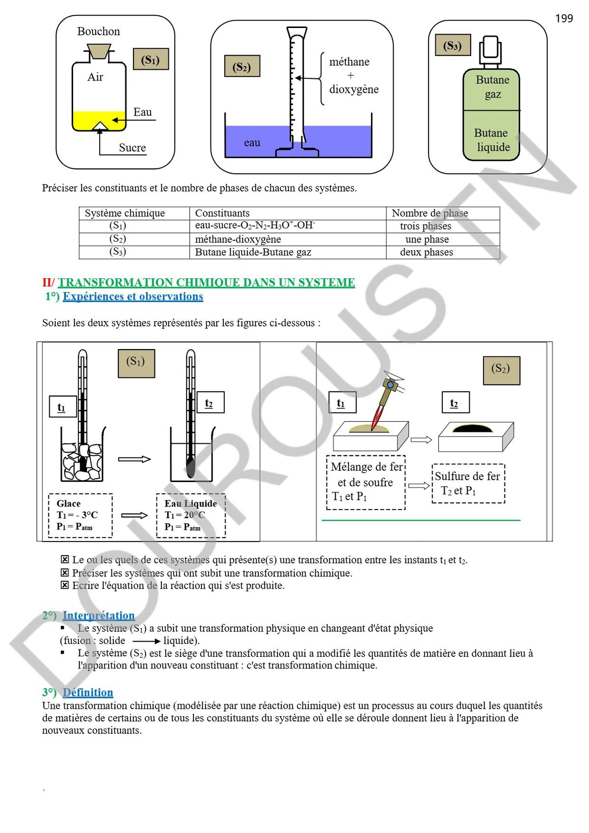physique - chimie résumés et exercices corrigés Tome 1  - BAC Sciences