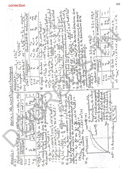 physique - chimie résumés et exercices corrigés Tome 1  - BAC Sciences