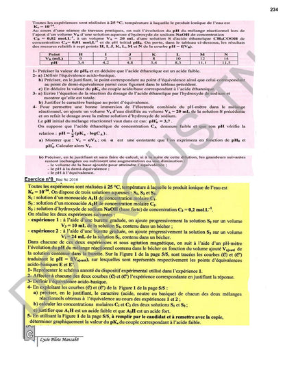 physique - chimie résumés et exercices corrigés Tome 2  - BAC Sciences