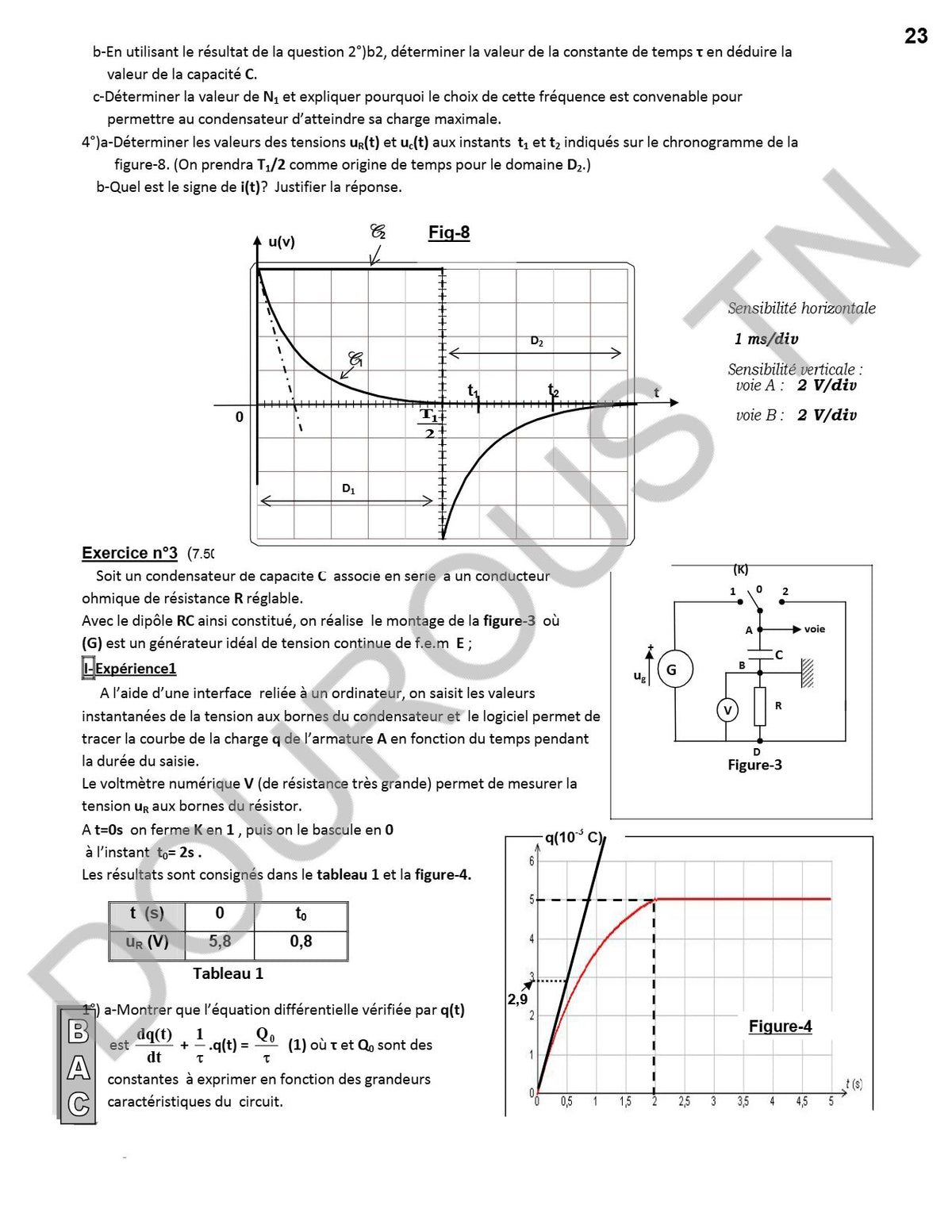 physique - chimie résumés et exercices corrigés Tome 1  - BAC Sciences