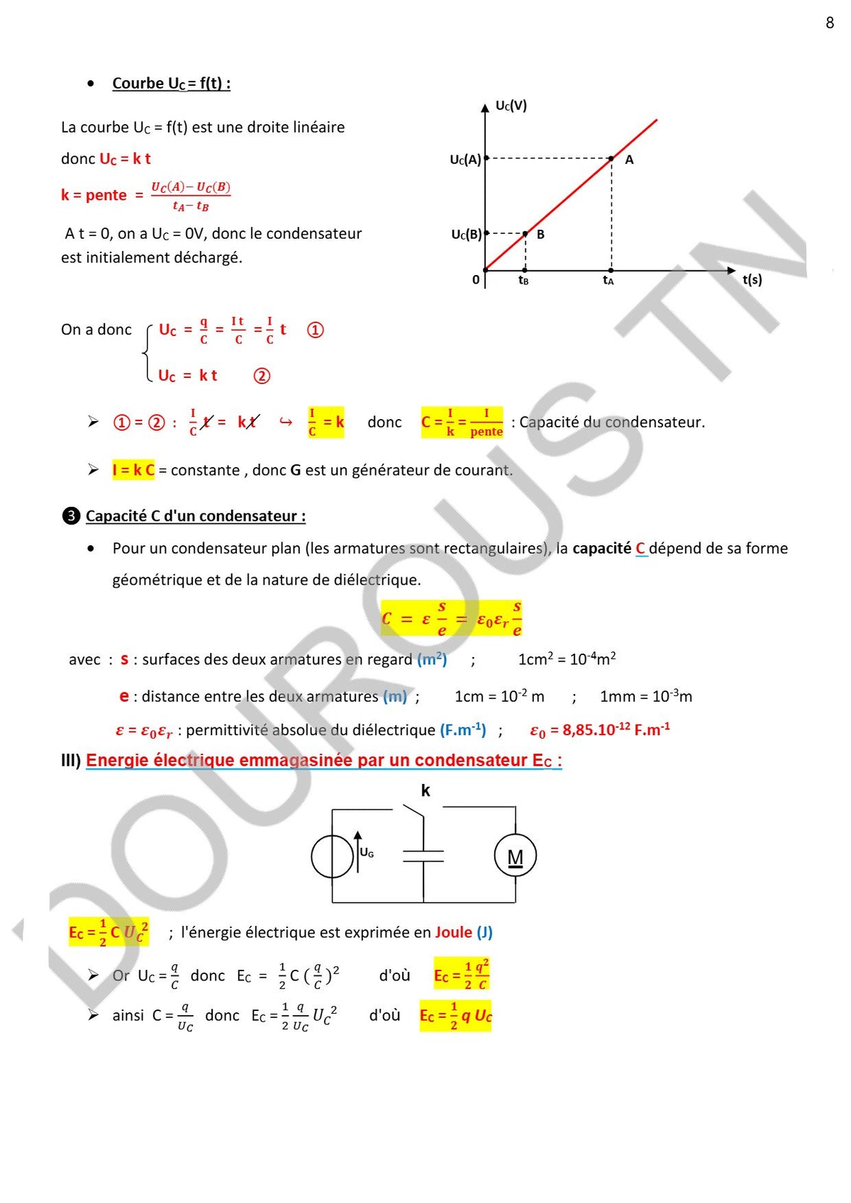 physique - chimie résumés et exercices corrigés Tome 1  - BAC Sciences