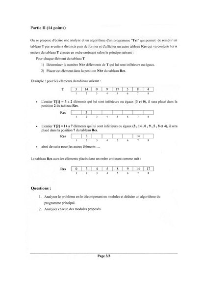 Informatique- Épreuves corrigées BAC sciences, Math et Techniques  (2009-2025)