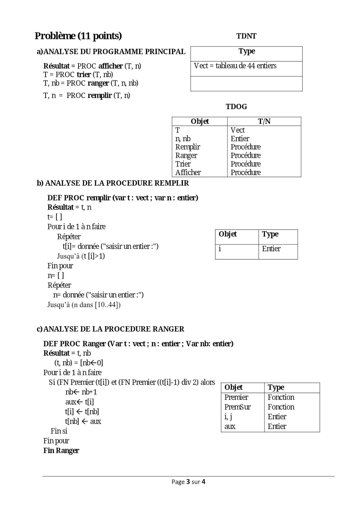 Informatique- Épreuves corrigées BAC sciences, Math et Techniques  (2009-2025)
