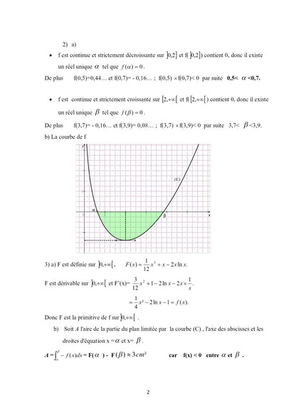 Math - Épreuves BAC corrigées : principale et contrôle (2009 - 2025)