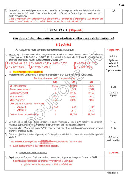 Gestion- Résumés, devoirs de contrôle et de synthèse corrigés pour toute l'année (noir)